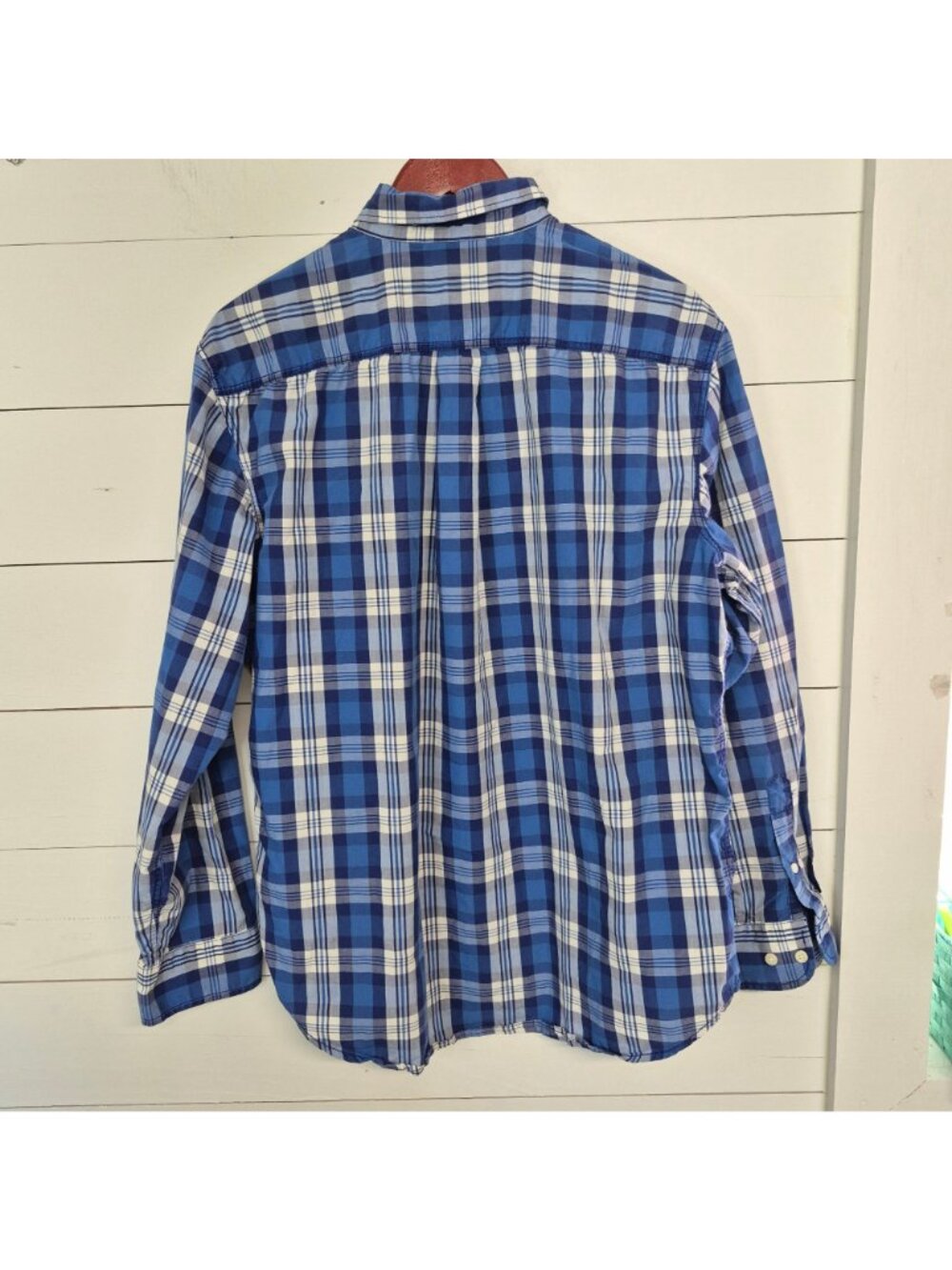U.S. Polo Assn. Men's Blue Plaid Button-Down Long-Sleeve Shirt Size xL - Picture 6 of 6